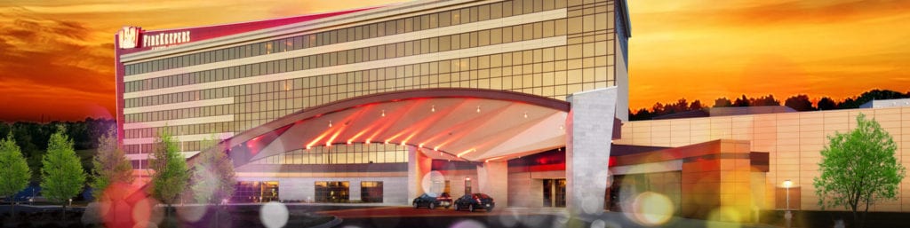 FireKeepers Casino Exterior in Battle Creek Michigan on Michigan Area Casinos