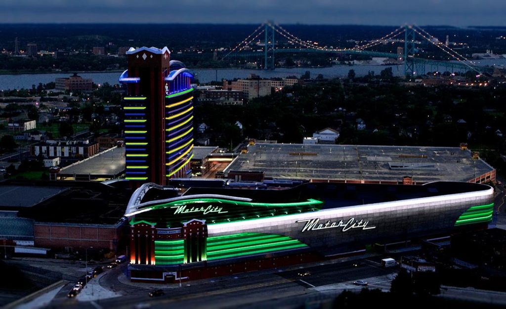 MotorCity Casino Detroit From Sky on Michigan Area Casinos