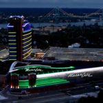MotorCity Casino Detroit From Sky on Michigan Area Casinos